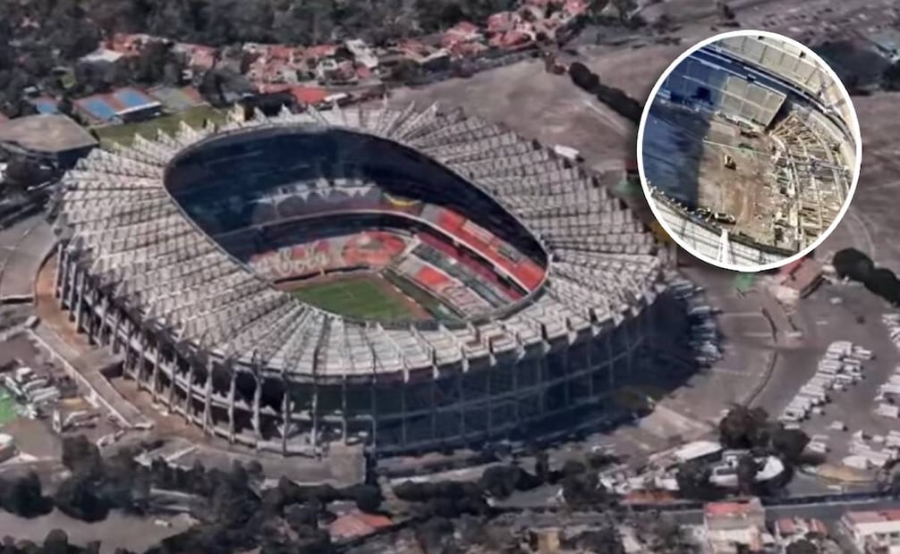 Filtran nuevas imágenes de los avances en la remodelación del Estadio Azteca. FOTO: ESPECIAL
