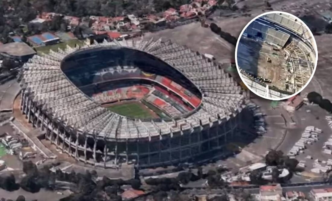 Filtran nuevas imágenes de los avances en la remodelación del Estadio Azteca. FOTO: ESPECIAL