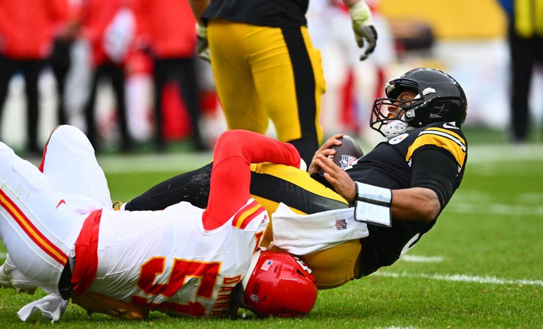 Travis Kelce atrapó ocho pases para 84 yardas. Foto: AFP.