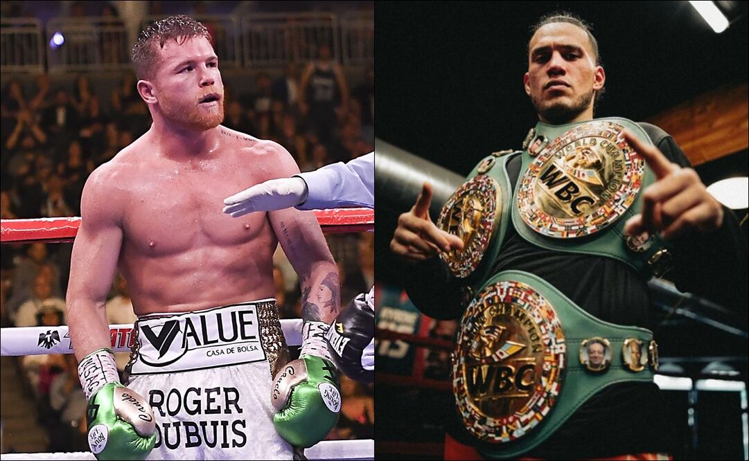 Saúl Álvarez y David Benavidez. FOTO: Capturas