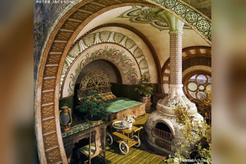 Esta habitación parece sacada de la Tierra Media, gracias a su iluminación suave y la inclusión de madera. Usa tonos terrosos para crear un ambiente acogedor e incluye a la naturaleza con algunas plantas. (Foto: Home Advisor)