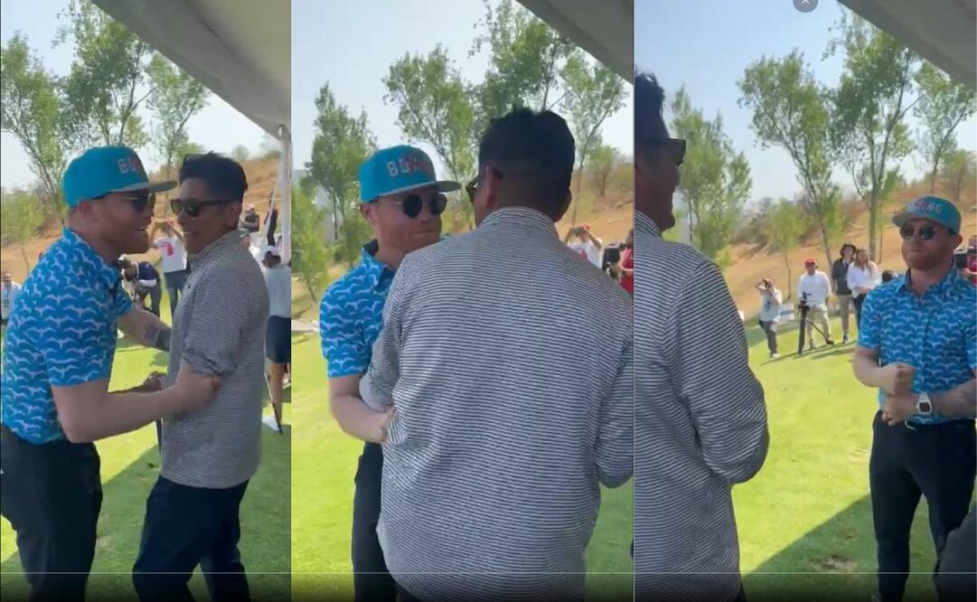 Canelo Álvarez se pasó un grato momento junto a Jorge Campos en un torneo de golf. Foto: Especial
