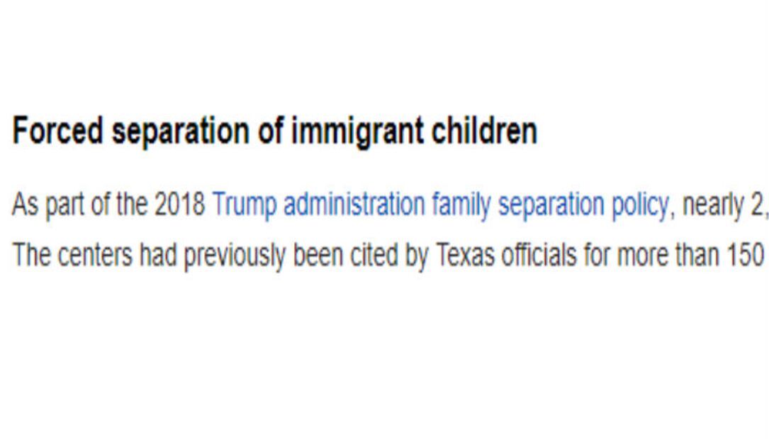Wikipedia incluye centros de detención de migrantes como campos de concentración