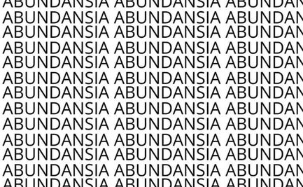 Sólo una mente entrenada puede encontrar la palabra ABUNDANCIA en solo 10 segundos