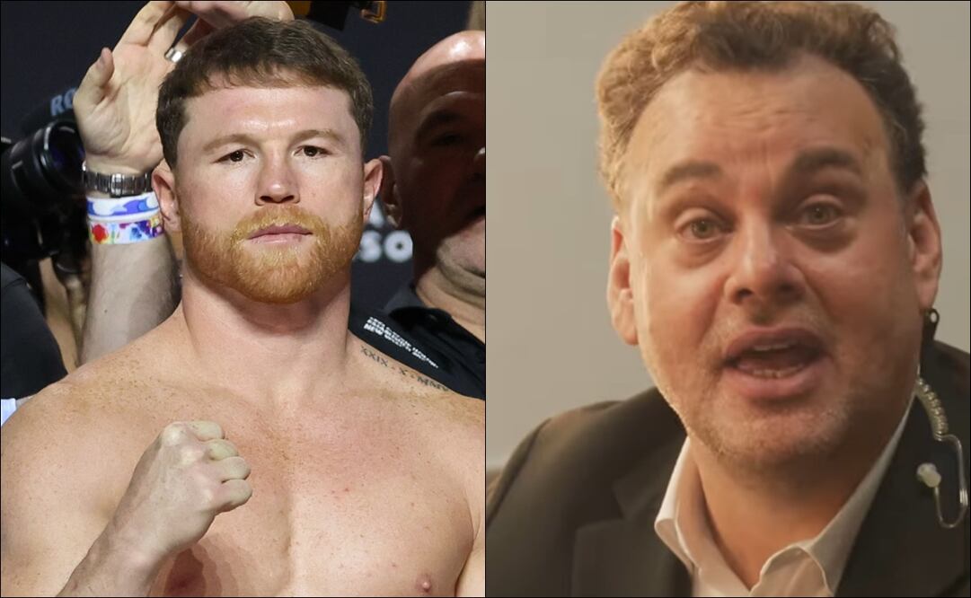 Saúl Álvarez y David Faitelson. FOTOS: EFE / Captura