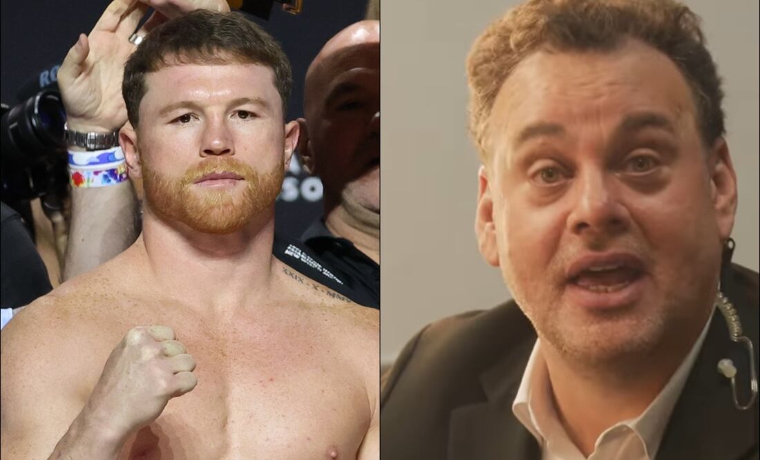 Saúl Álvarez y David Faitelson. FOTOS: EFE / Captura