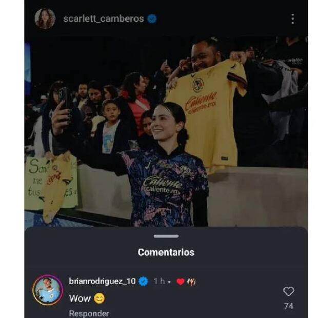Por esta publicación, se especula que Brian Rodríguez tiene una relación sentimental con Scarlett Camberos. Foto: Especial