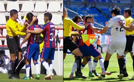 Jugador de Dorados pierde el control y da tremendo cabezazo a un futbolista del Atlante