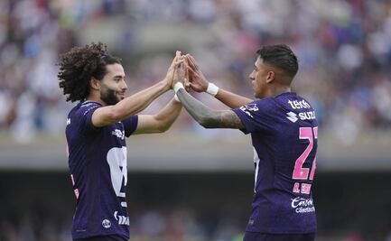 Pumas golea al Atlético de San Luis con doblete del Chino Huerta y gol de Memote Martínez