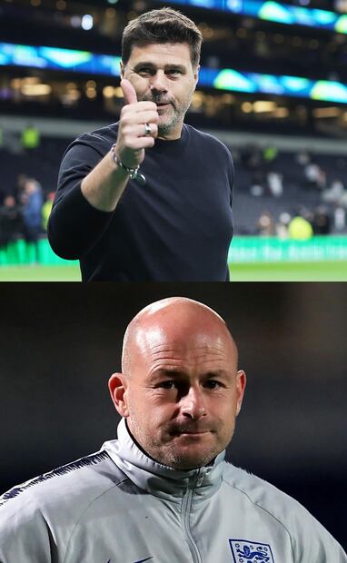 Mauricio Pochettino y Lee Carsley. Fuente: Producción El Universal