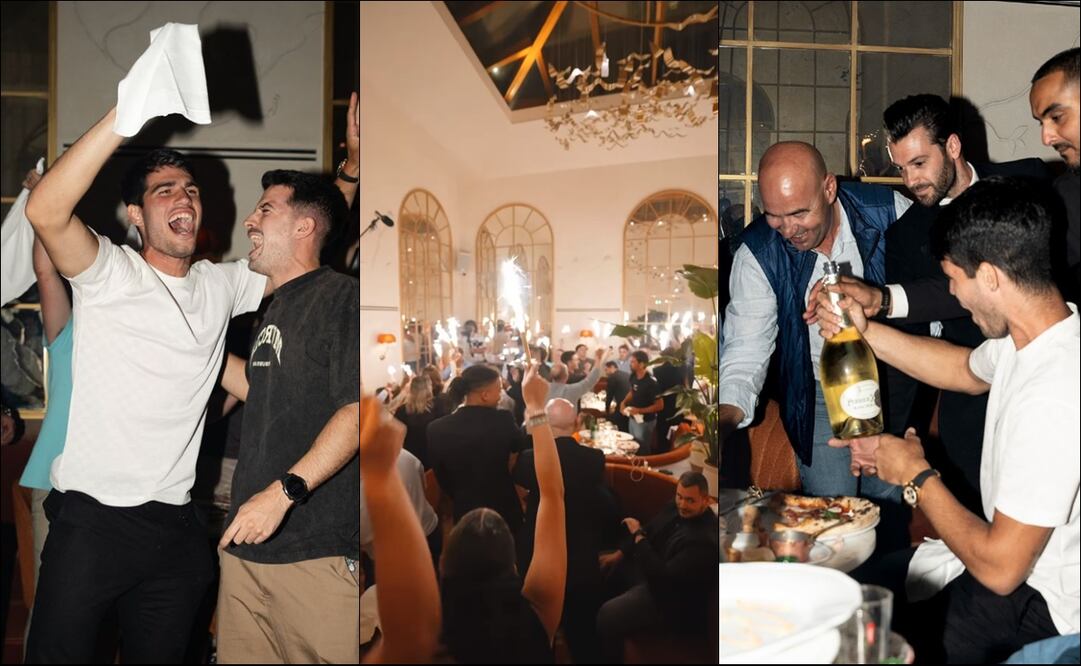 Así fue la fiesta de festejo de Carlos Alcaraz / Foto: Especiales