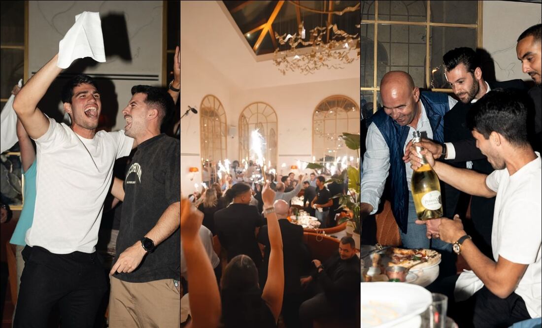Así fue la fiesta de festejo de Carlos Alcaraz / Foto: Especiales