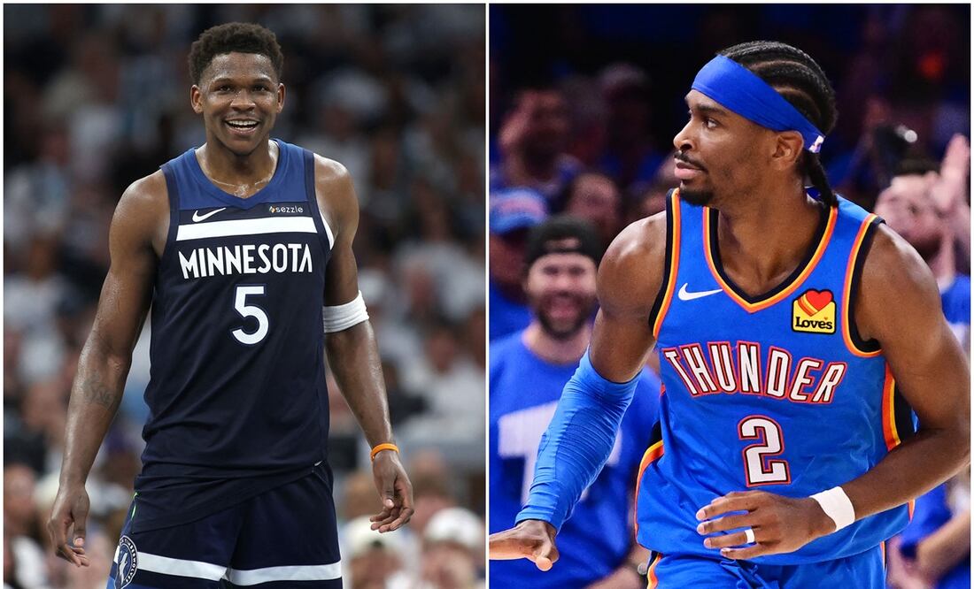 Anthony Edwards y Shai Gilgeous-Alexander Foto: AFP