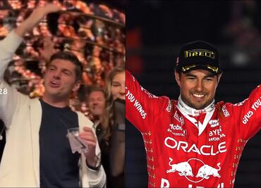 Max Verstappen fue captado coreando a Checo Pérez tras el Gran Premio de Las Vegas