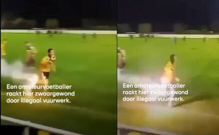 Futbolista casi pierde la mano por levantar un petardo que explotó segundos después