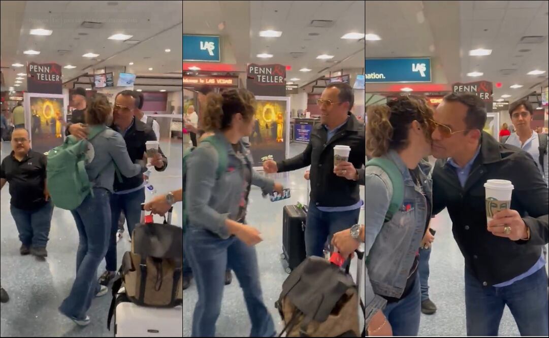 Jackie Nava y Juan Manuel Márquez se encontraron en Las Vegas. FOTOS: Capturas