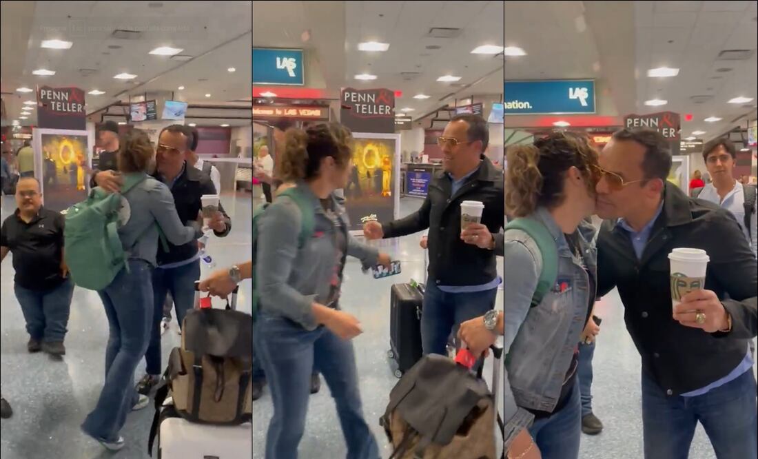 Jackie Nava y Juan Manuel Márquez se encontraron en Las Vegas. FOTOS: Capturas