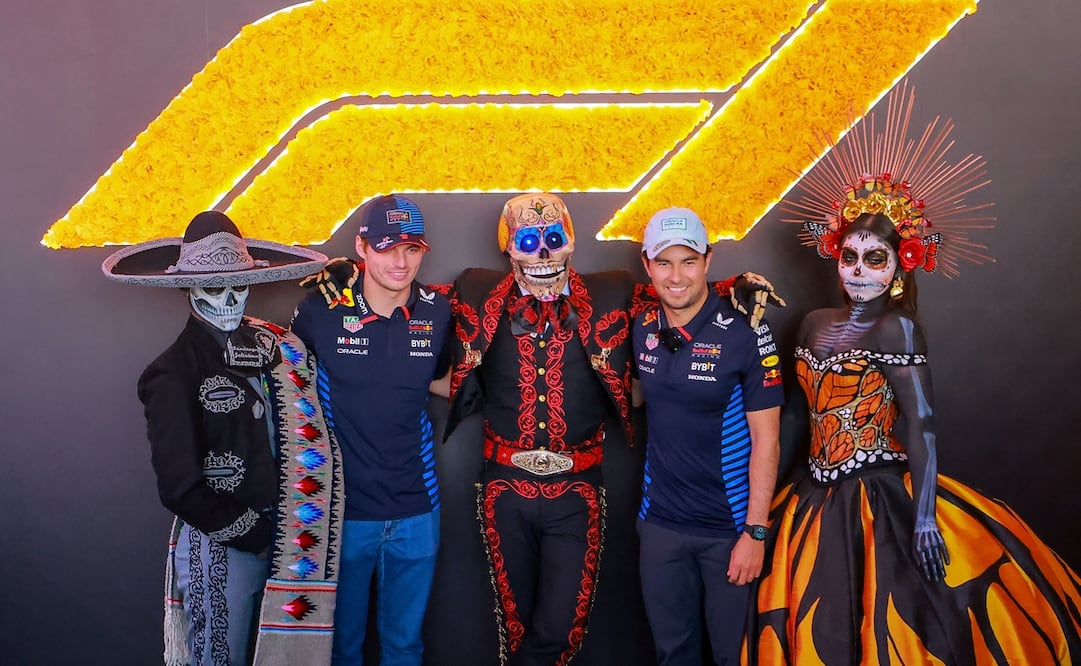 Max Verstappen y "Checo" Pérez en las actividades previas al Gran Premio de México - Foto: Imago7
