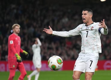 Cristiano Ronaldo sale expulsado; podría perderse el debut de Portugal, si clasifica al Mundial de 2026