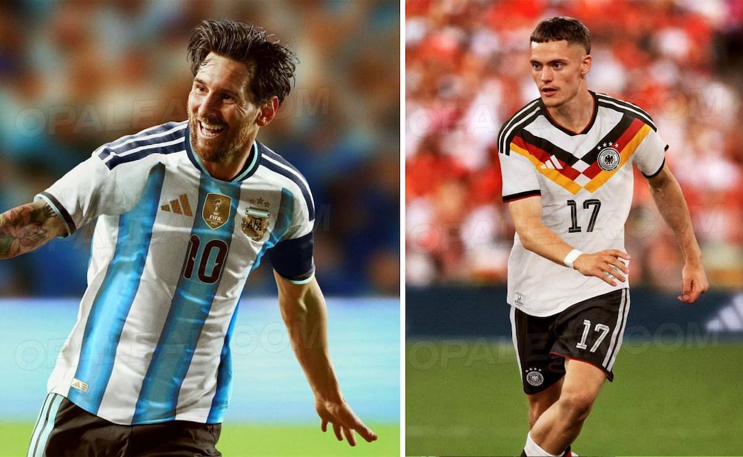 Estas son las playeras que Argentina y Alemania usarán en el Mundial 2026. Foto: Especial