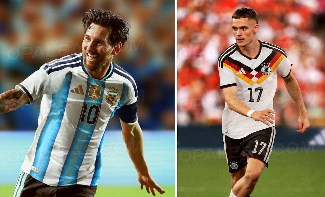 Estas son las playeras que Argentina y Alemania usarán en el Mundial 2026. Foto: Especial