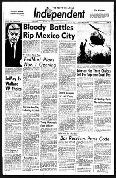 La prensa extranjera y la matanza estudiantil del 2 de octubre del 68