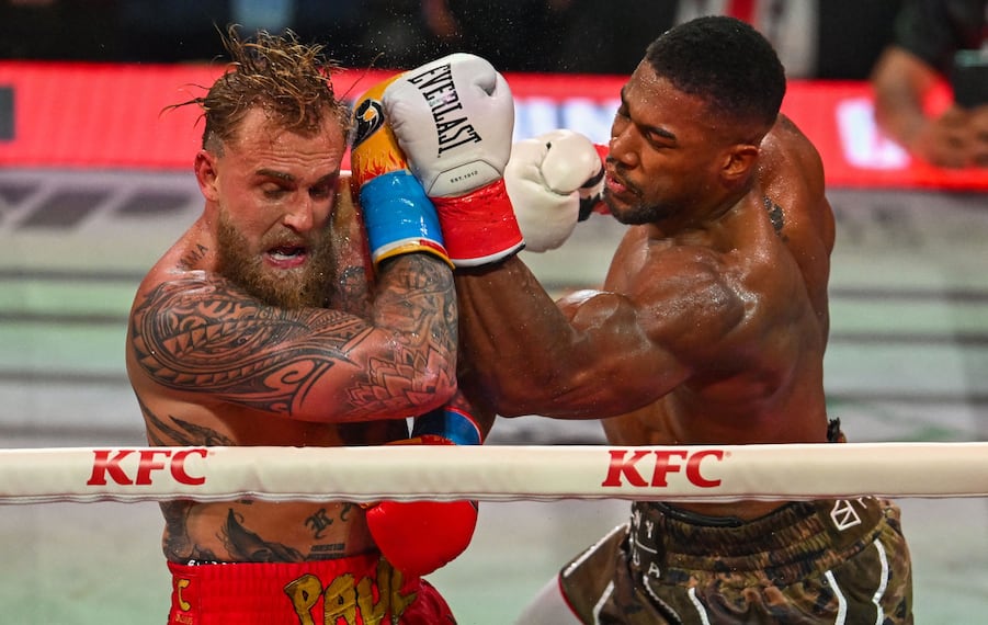 Jake Paul en pelea contra Anthony Joshua - Foto: AFP