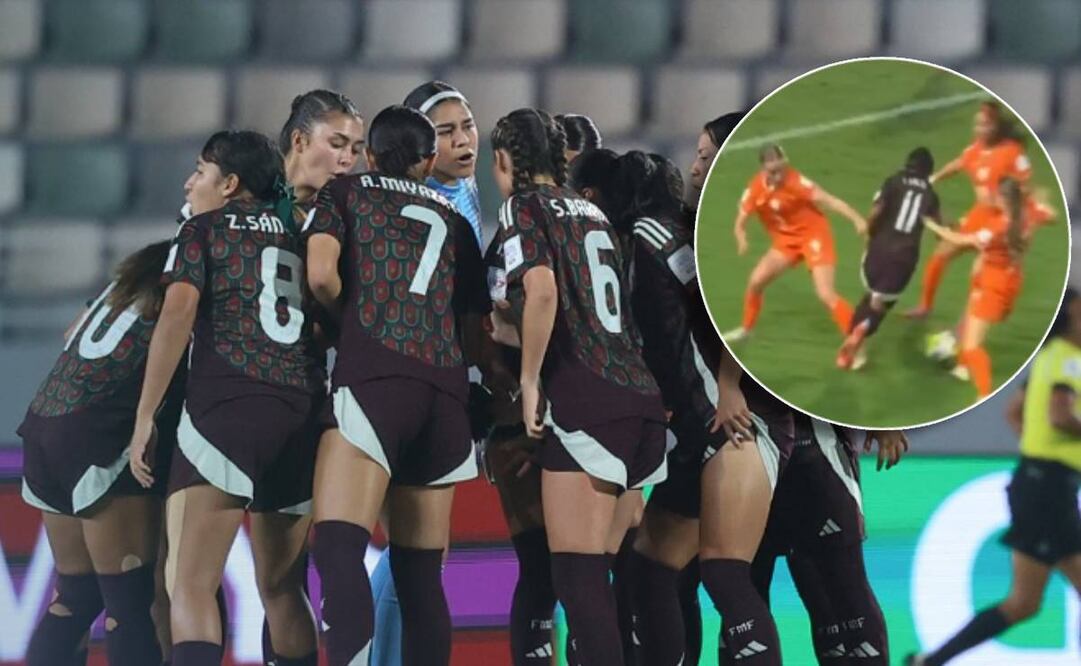 Aficionados explotan contra el arbitraje de la Semifinal entre México y Países Bajos en el Mundial Sub 17. FOTO: Capturas
