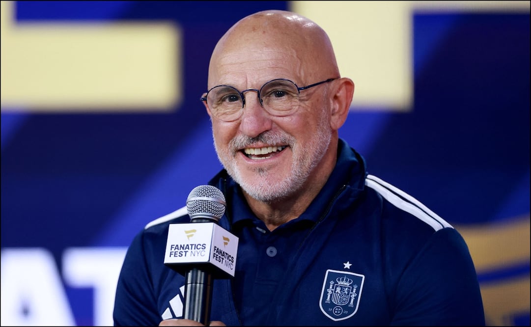 Luis de la Fuente, técnico de España, charla con la prensa previo a la Final de la Copa del Mundo 2026 ante Argentina. FOTO: AFP