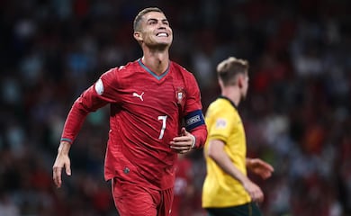 El 'oso' de Cristiano Ronaldo en el partido de Portugal vs Gales
