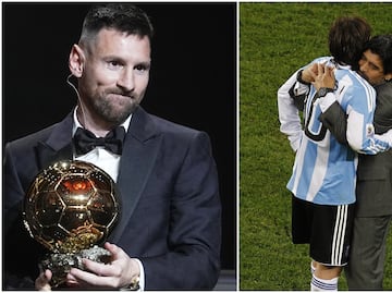 En el cumpleaños de Maradona, Messi ganó su octavo Balón de Oro y recordó al 'Diego'