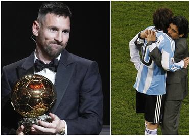 En el cumpleaños de Maradona, Messi ganó su octavo Balón de Oro y recordó al 'Diego'