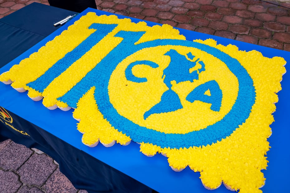 Este fue el pastel que usó el América para celebrar su aniverasrio / Foto: Club América