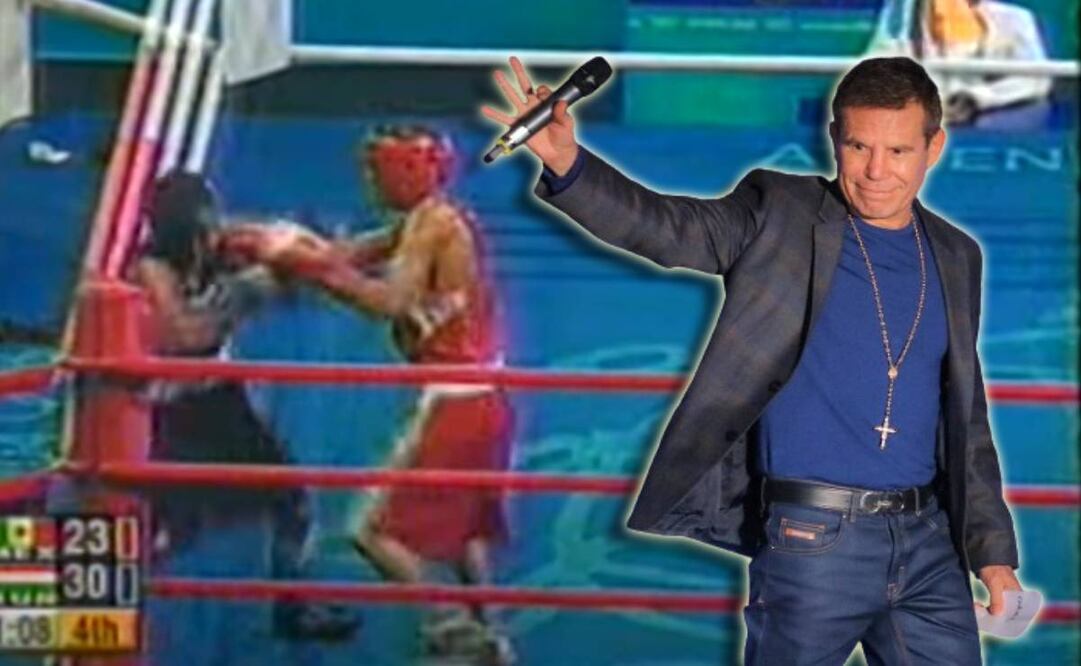Julio César Chávez perdió la postura en la narración de la pelea de Abner Mares en Atenas 2004. FOTO: Imago7 / Captura