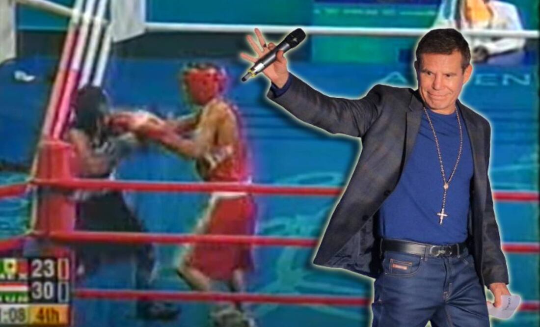 Julio César Chávez perdió la postura en la narración de la pelea de Abner Mares en Atenas 2004. FOTO: Imago7 / Captura