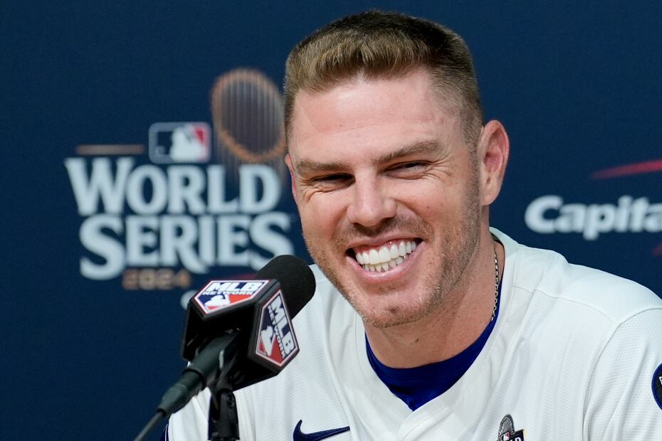 Freddie Freeman esta cumpliendo un sueño de jugar la Serie del Mundo con los Dodgers.  Foto: EFE.