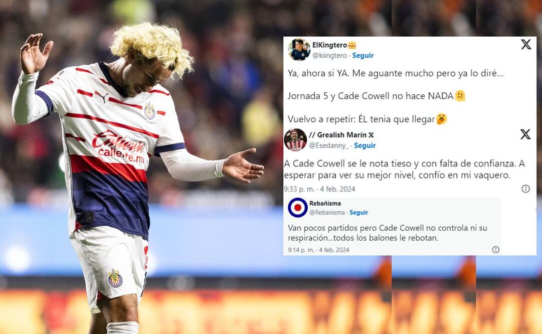 Cade Cowell no ha podido hacerse presente en el marcador con las Chivas. Foto: Especial