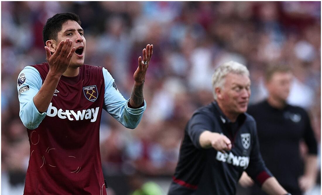 Edson Álvarez con el West Ham ante Aston Villa / FOTO: AFP
