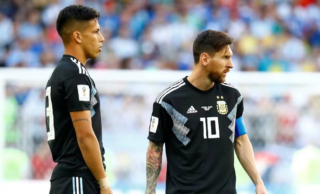 Lionel Messi y Maxi Meza jugaron juntos con Argentina el Mundial de Rusia 2018.  Foto: Especial