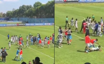 Cruz Azul y Querétaro Sub 19 protagonizan batalla campal en instalaciones de La Noria