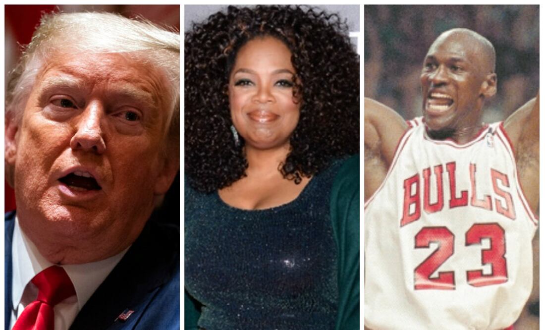 Fotos: Donald Trump-Evan Vucci AP/ Oprah Winfrey-AP/ Michael Jordan-AP