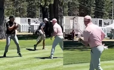 Patrick Mahomes "se cuadró" frente a Canelo Álvarez en un torneo de golf / Foto: Especiales