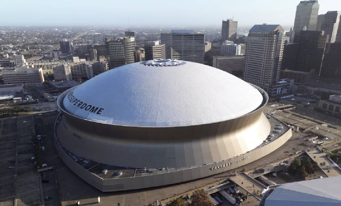 Una vista aérea del Caesars Superdome, en Nueva Orleans, ciudad donde ocurrió un atentado que dejó a varias personas sin vida. FOTO: AP