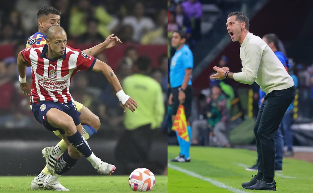 Chicharito Hernández estaría enojado con Fernando Gago por la poca actividad en los juegos ante América. Foto: Imago7
