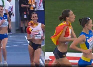 Corredora española festejó antes de tiempo y le arrebataron el tercer lugar en el último suspiro