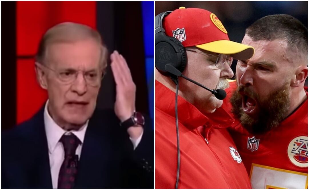 José Ramón Fernández y Travis Kelce en el Super Bowl contra Andy Reid / FOTOS: Capturas