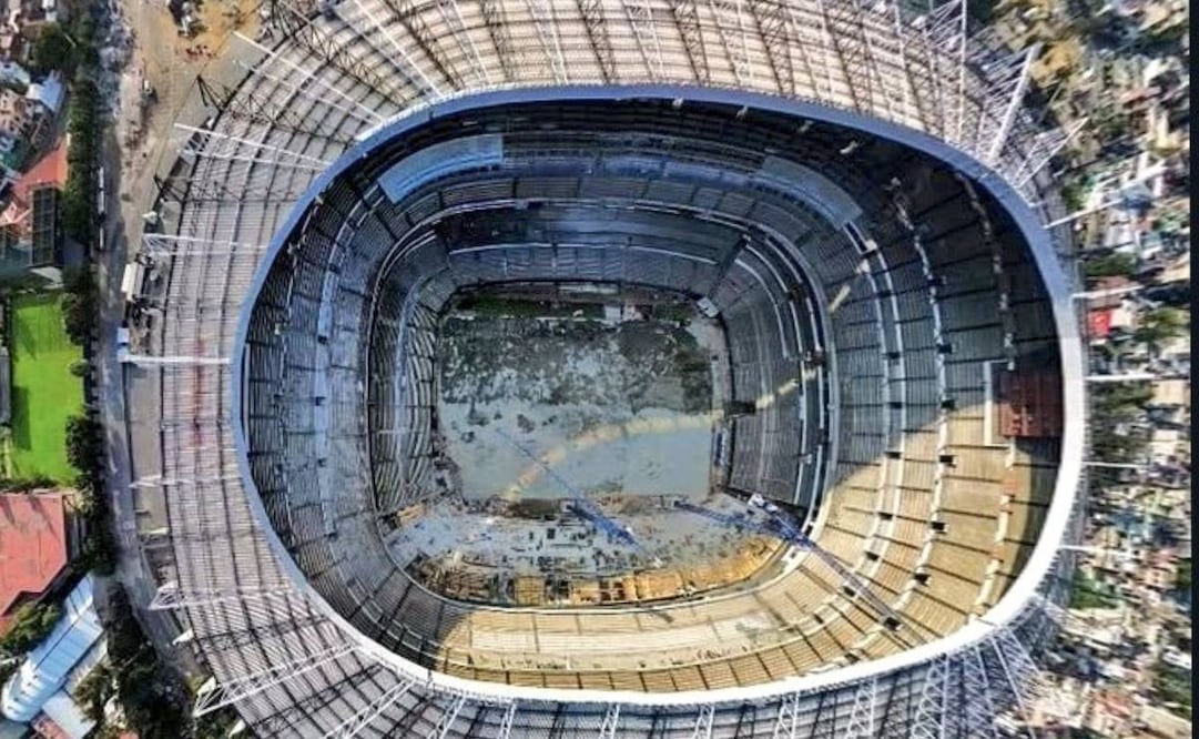 El Estadio Azteca trabaja a marchas forzadas para estar en tiempo y forma para Mundial 2026. Foto: Especial