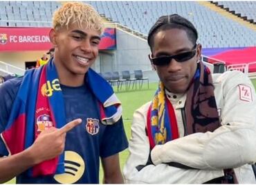 Travis Scott festeja a lo grande la victoria del Barcelona contra Real Madrid