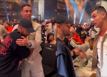 Cristiano Ronaldo y Neymar Jr. convivieron y se dieron un abrazo antes de la pelea de Tyson Fury
