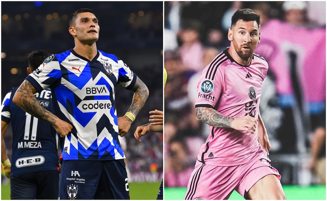 Brandon Vázquez de Rayados y Lionel Messi del Inter de Miami - Foto: Imago7 / Inter de Miami (X)
